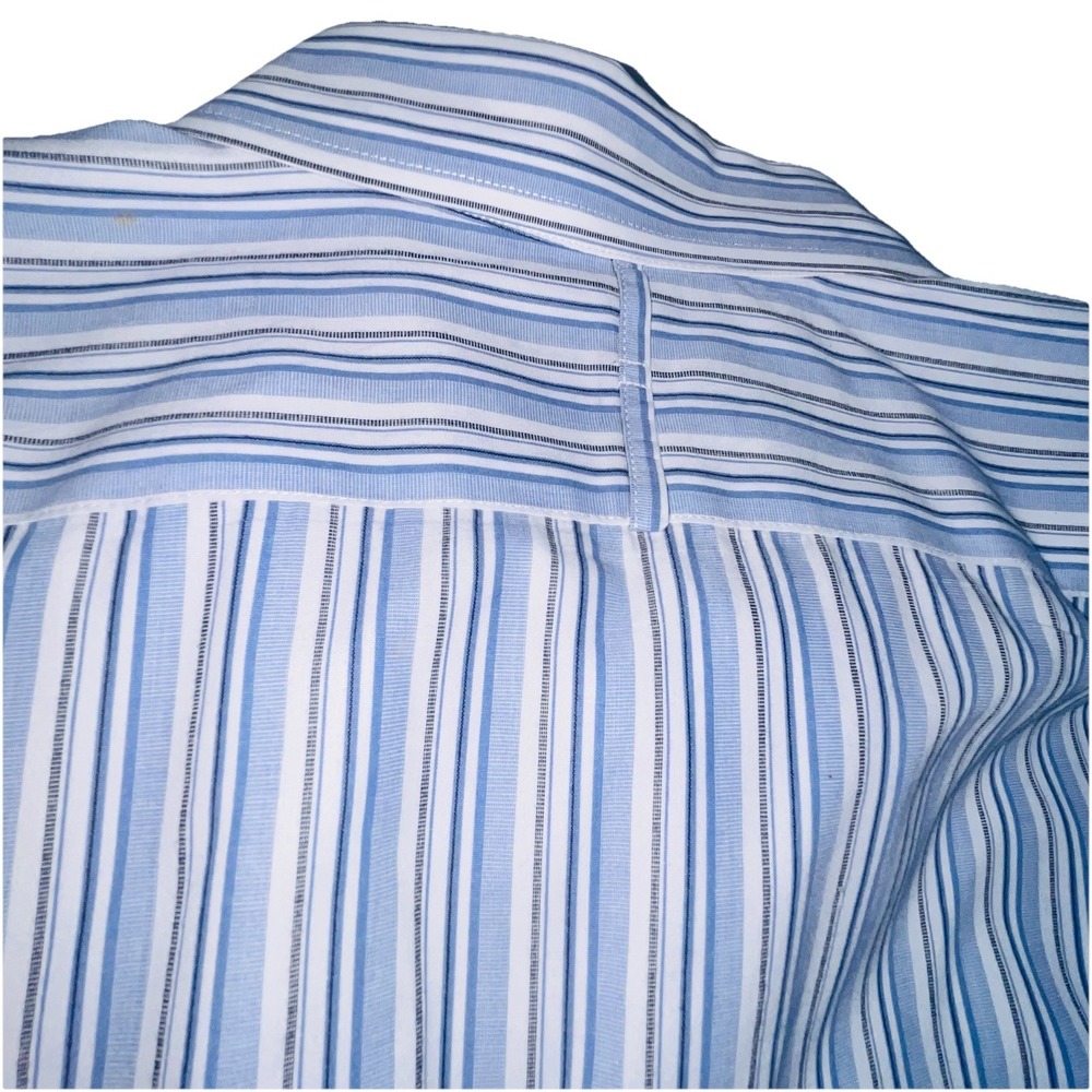 Banana Republic Mens Shirt XL Blue White Striped Long Sleeve Button Up - Picture 5 of 12